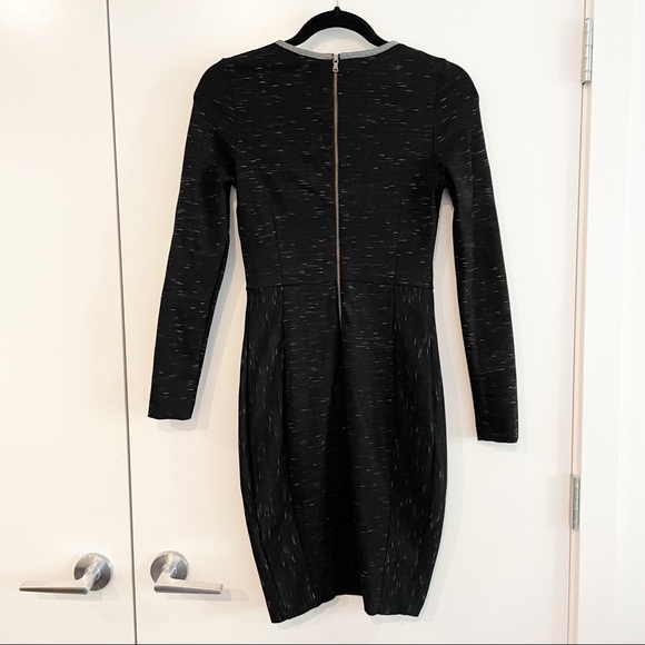RW&CO black and silver long sleeved Bodycon party dress Size Small - Picture 2 of 9